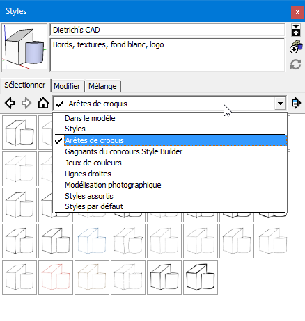 Arêtes de croquis - Sketchup