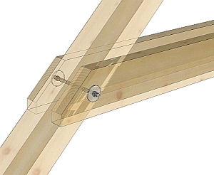 Liaison des moises avec le chevron