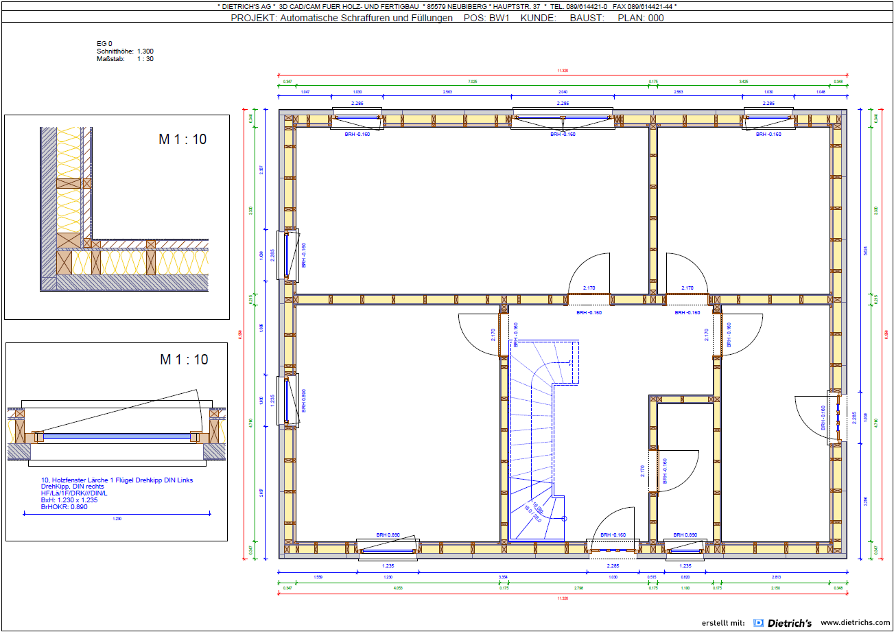 Hachures et remplissage automatique
