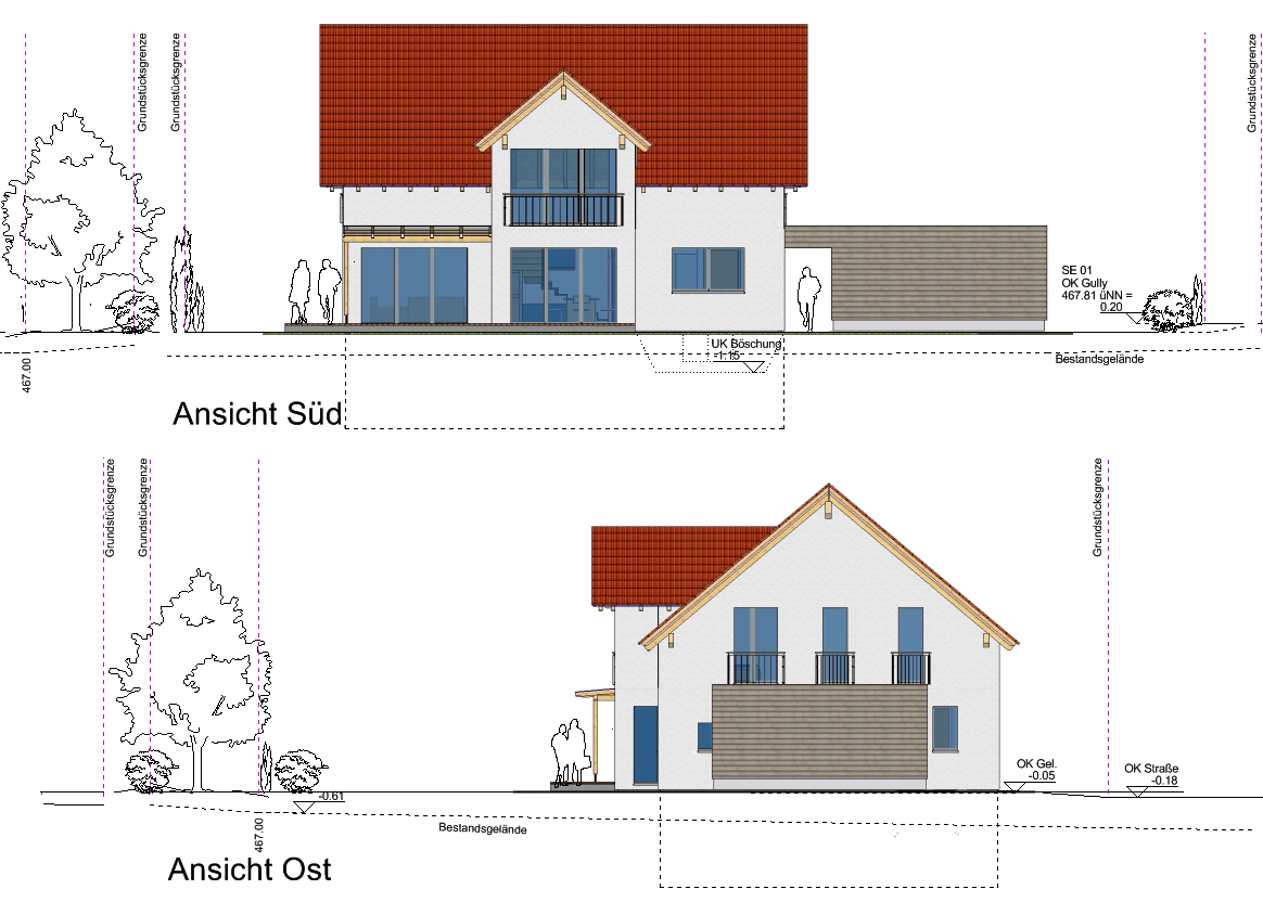 Vues photo-réalistes sur les plans