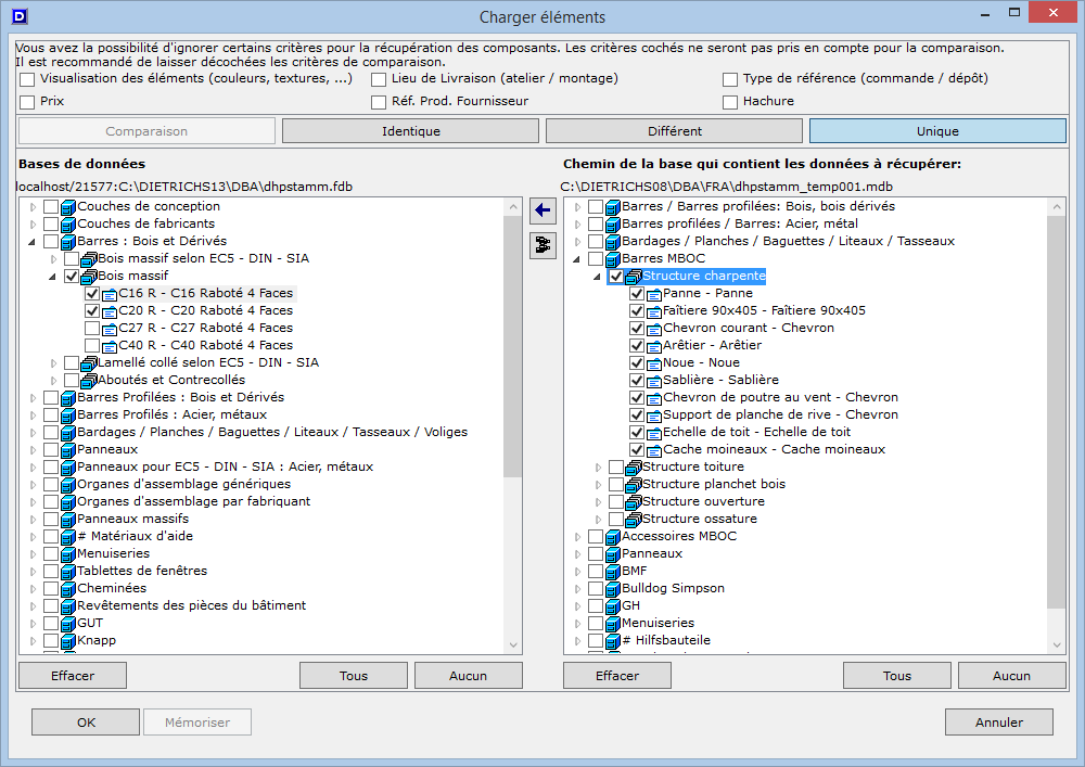 Améliorations apportées à l'échange de données - catalogue produits