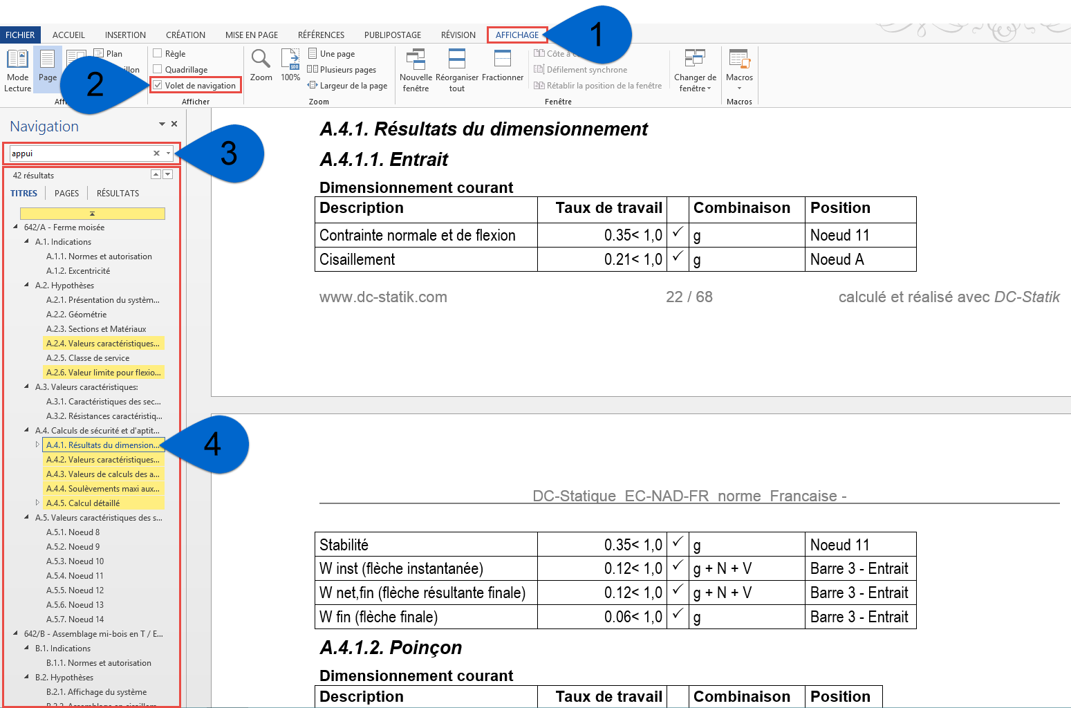 Navigation dans un document